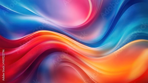 Vibrant, flowing colors blend into abstract patterns.