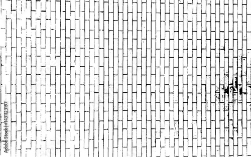 Black and white brick wall. monochrome brick wall with vintage grunge texture. Grunge black and white brick wall background. Abstract texture for background.