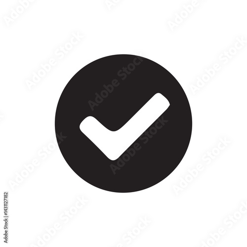 check mark icon on square internet button