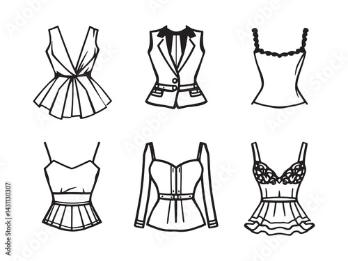 Bodice line art minimalist feminine outline drawing in soft style