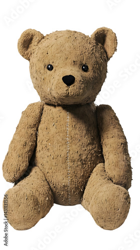 Vintage teddy bear, worn, neutral color
