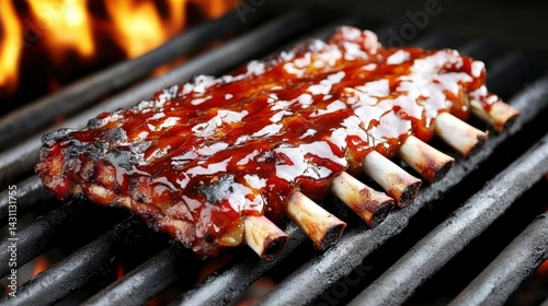 BBQ Ribs on Grill