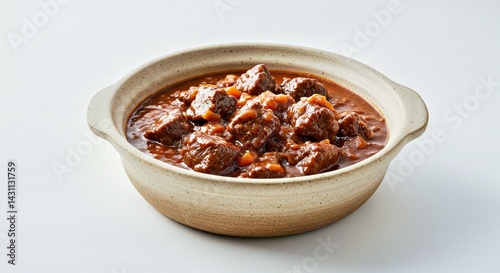 a traditional Belgian beef stew made with beer (often dark beer), onions, and sometimes mustard and spices photo