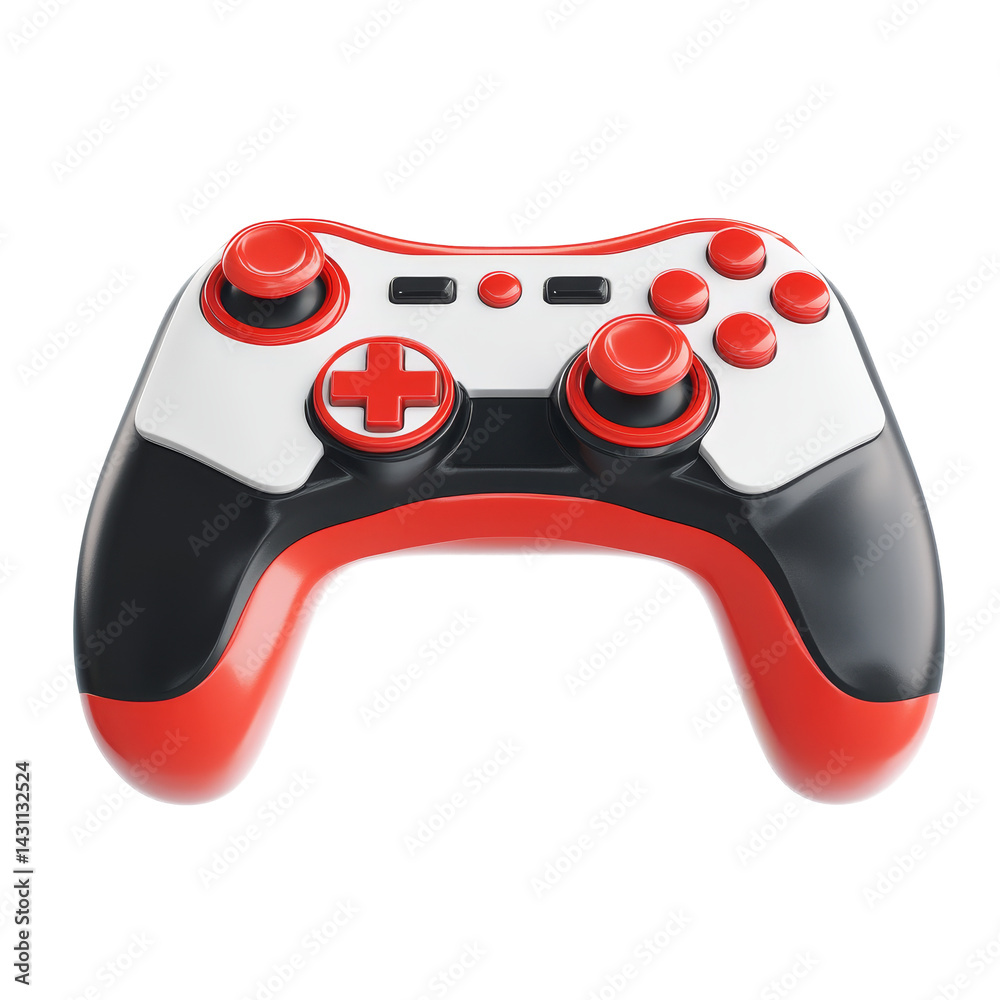Colorful gaming controller on a white background ideal for gaming enthusiasts and collectors
