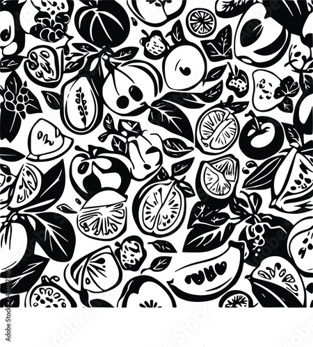 seamless pattern fruits