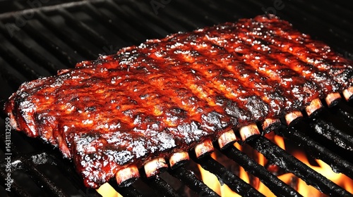 Barbecue Ribs on Grill