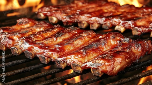 BBQ Ribs on Grill
