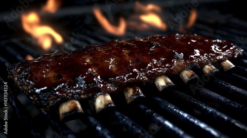 BBQ Ribs on Grill