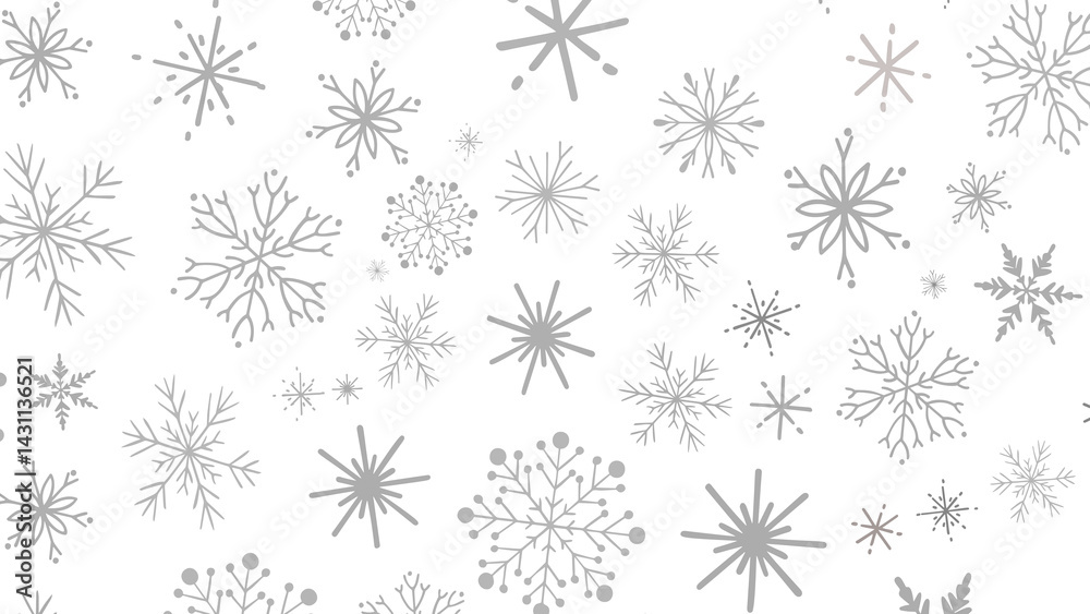 Snowflake Bliss: Striking 3D Illustration Showcasing Falling Holiday Snowflakes Snowflake Bliss: Striking 3D Illustration Showcasing Falling Holiday Snowflakes