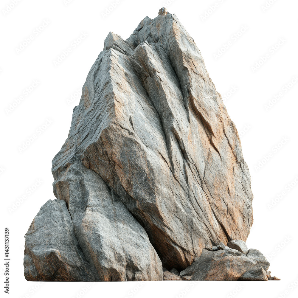 Majestic rock formation under bright daylight at a serene outdoor location