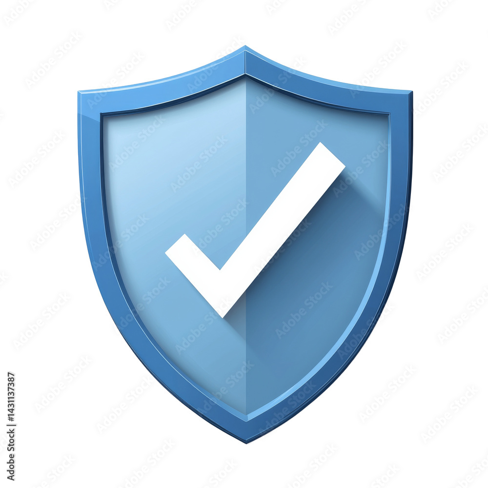 Secure shield symbol representing safety and protection in digital technology