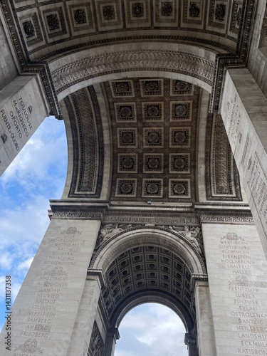 Under the historical Arc de Triumph