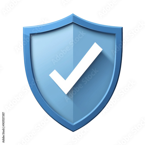 Obraz na płótnie Secure shield symbol representing safety and protection in digital technology w salonie