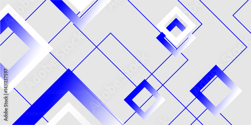 Fototapeta Naklejka Na Ścianę i Meble -  grey with blue abstract geometric background