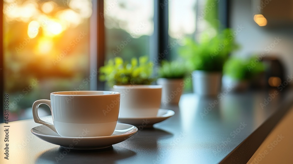 custom made wallpaper toronto digitalCozy morning coffee by the window