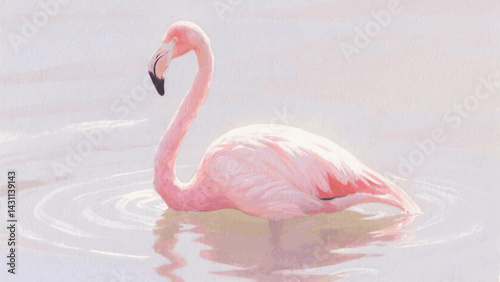 Coral Elegance: watercolor tides flamingo isolated watercolor vector illustration svg