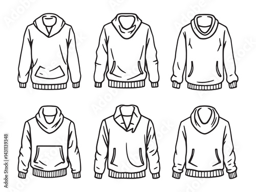Cowl neck sweater line art stylish minimalist fashion sketch drawing