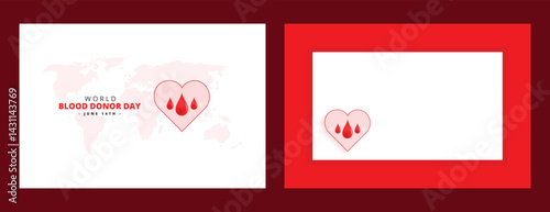 World blood donor day awareness social media post banner design vector file