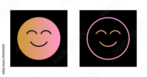 Smiling Face with Smiling Eyes Icon Design