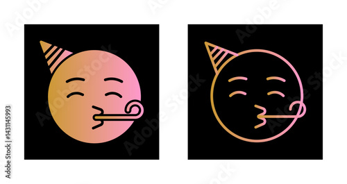 Partying Face Icon Design