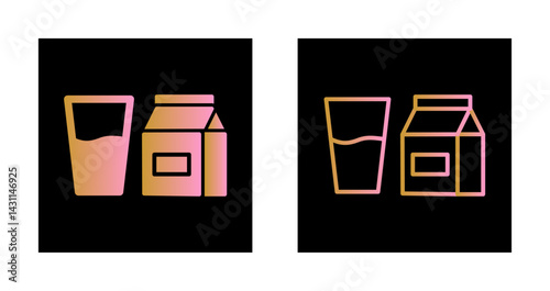 Glass of Milk Icon Design