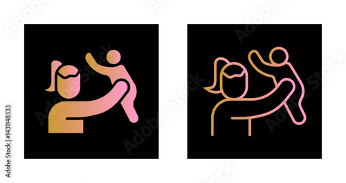 Mother and Son Icon Design