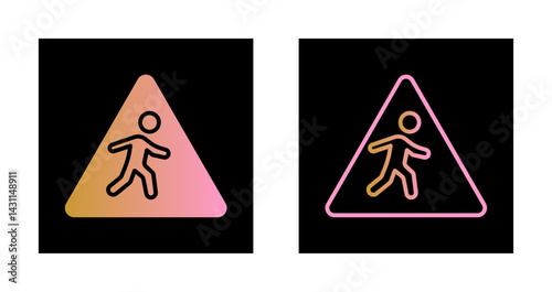 Children Crossing Icon Design