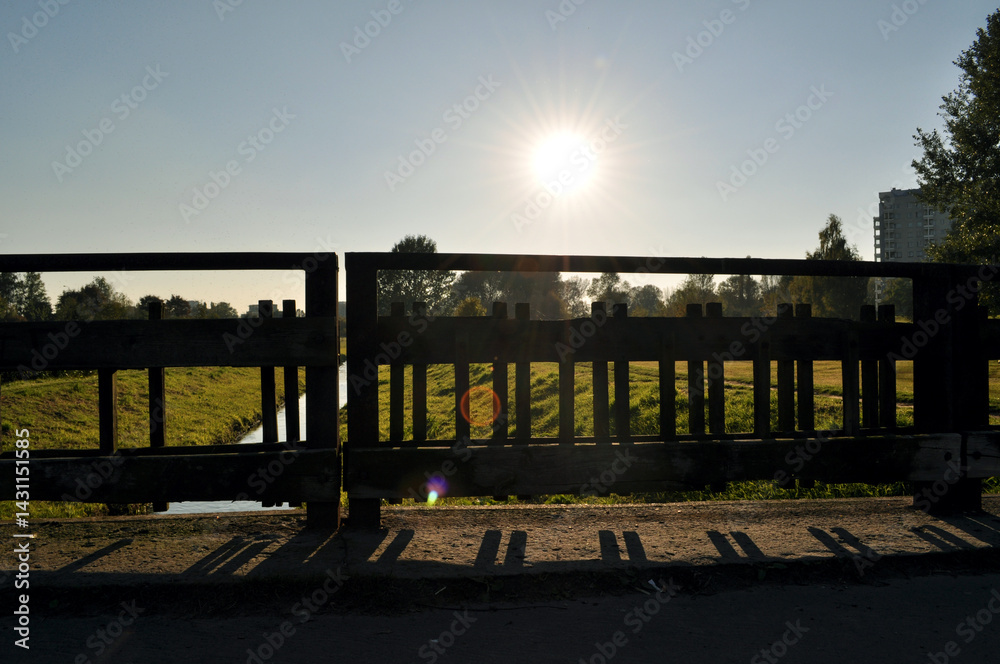 bridge over the river stream footbridge