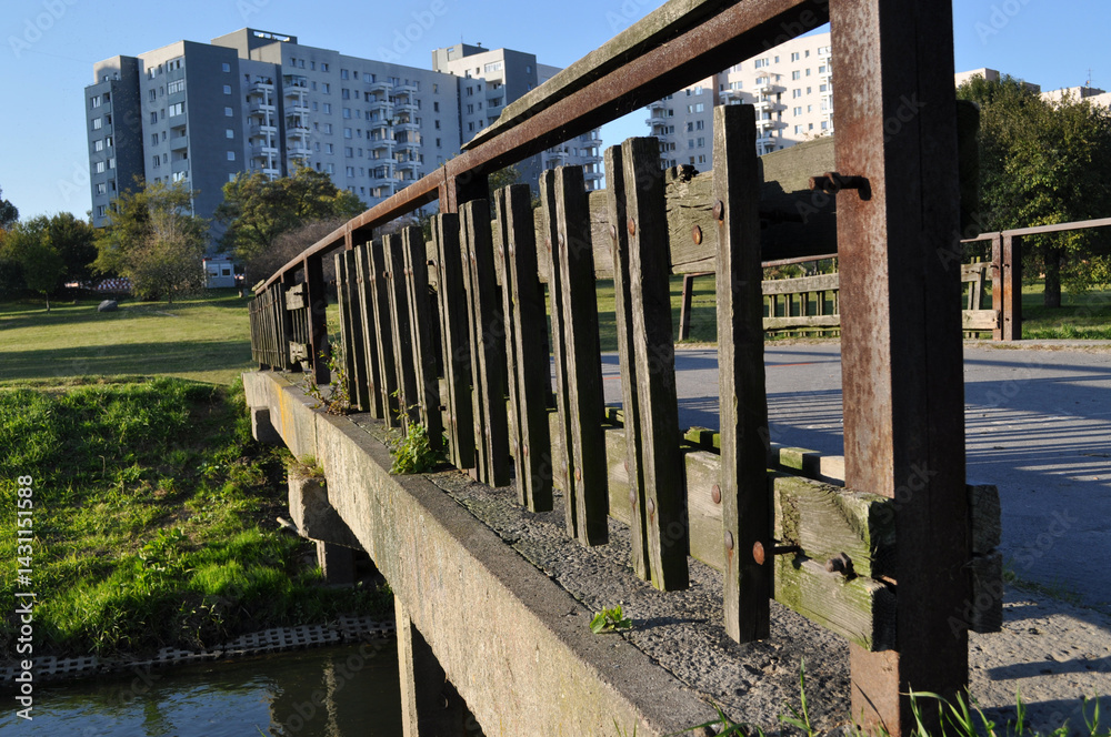 bridge over the river stream footbridge