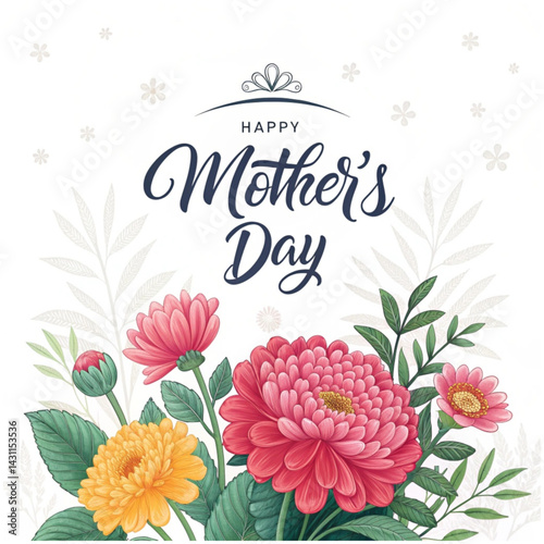 We all love our mothers very much. So to remember this day forever, I drew this vector illustration.