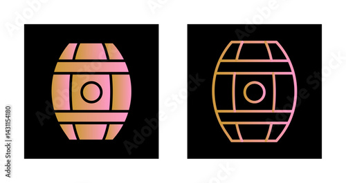 Wine Barrels Icon Design
