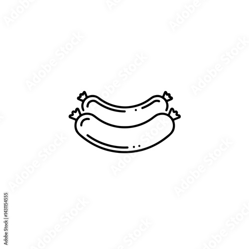 Icon of sausages on a transparent background  