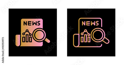 News Analysis Icon Design