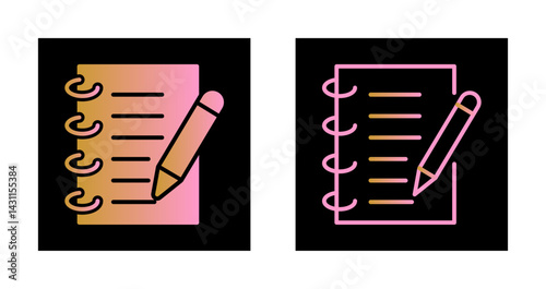 Journalist Notebook Icon Design