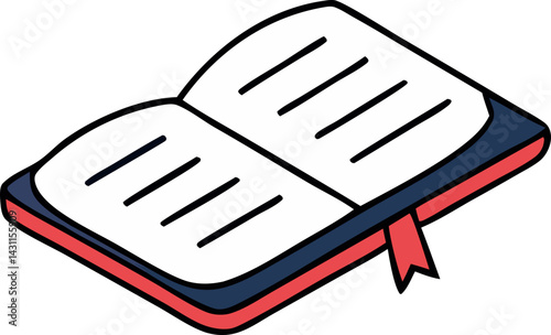 trendy book svg icon