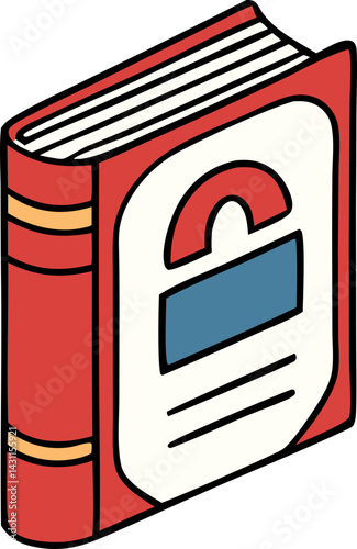 trendy book svg icon