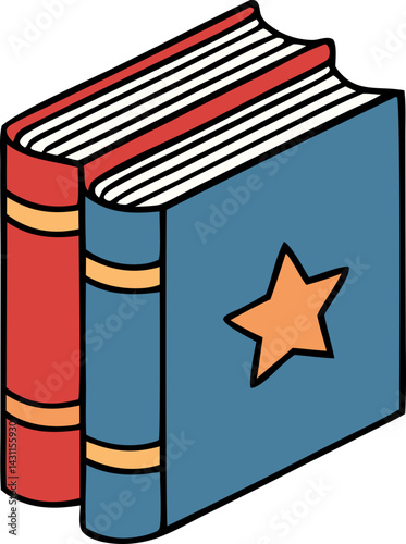 trendy book svg icon
