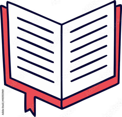 trendy book svg icon