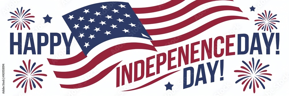 Patriotic Independence Day Tribute with American Flags Waving Against Glowing Sunset ‘INDEPENDENCE DAY – HAPPY 4TH OF JULY’ in White Serif Text Framed by Stars a Subtle Line for Bold Respectful Design Patriotic Independence Day Tribute with American Flags Waving Against Glowing Sunset ‘INDEPENDENCE DAY – HAPPY 4TH OF JULY’ in White Serif Text Framed by Stars a Subtle Line for Bold Respectful Design