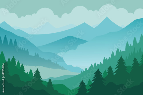 aerial-view-of-a-fog-covered-forested-valley-