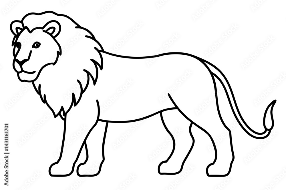 Wild King Line Art Wild King Line Art