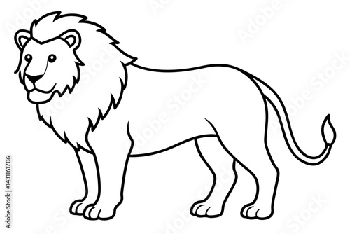 Wild King Line Art