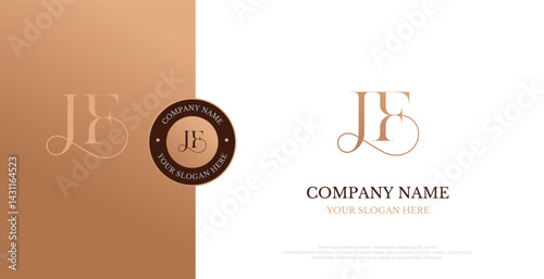 Initial JF Logo Design Vector 
