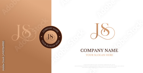 Initial JS Logo Design Vector 