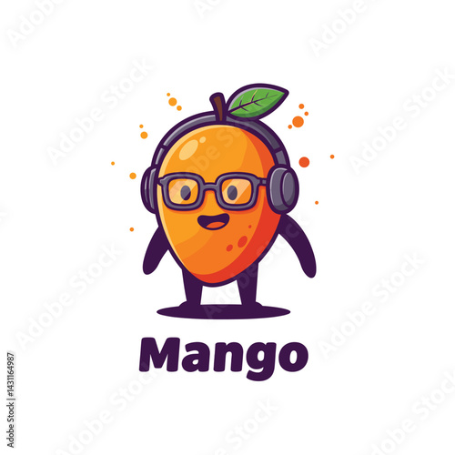 Cool Mango with Glasses and Headphones