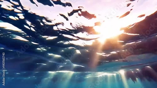 Underwater Beauty: Sunlight Filtering Into the Ocean Depths