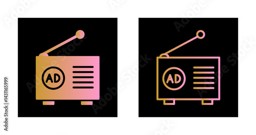 Radio Ad Icon Design