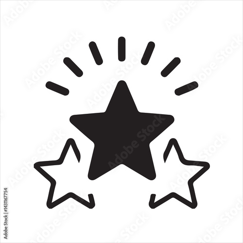 Three stars radiating, symbolizing exceptional quality and achievement.