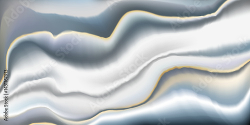 Gold veins seamless marble bg. Navy blue slice, sand watercolor texture. Ombre white silver abstract stone, ice dust pattern on grey fashion paint. Nature sapphire line foil, ink agate menu repeat art
