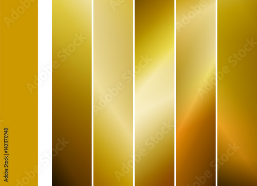 Abstract Organic Yellow and Gold Gradient Collections Vector Set